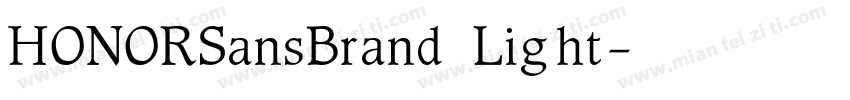 HONORSansBrand Light字体转换